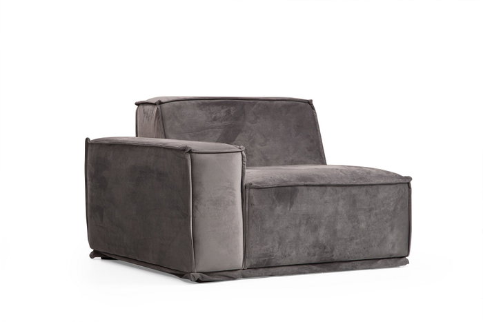 Atelier Del Sofa Sofá 2 Plazas Gris Tapizado Poliéster Largo 215cm